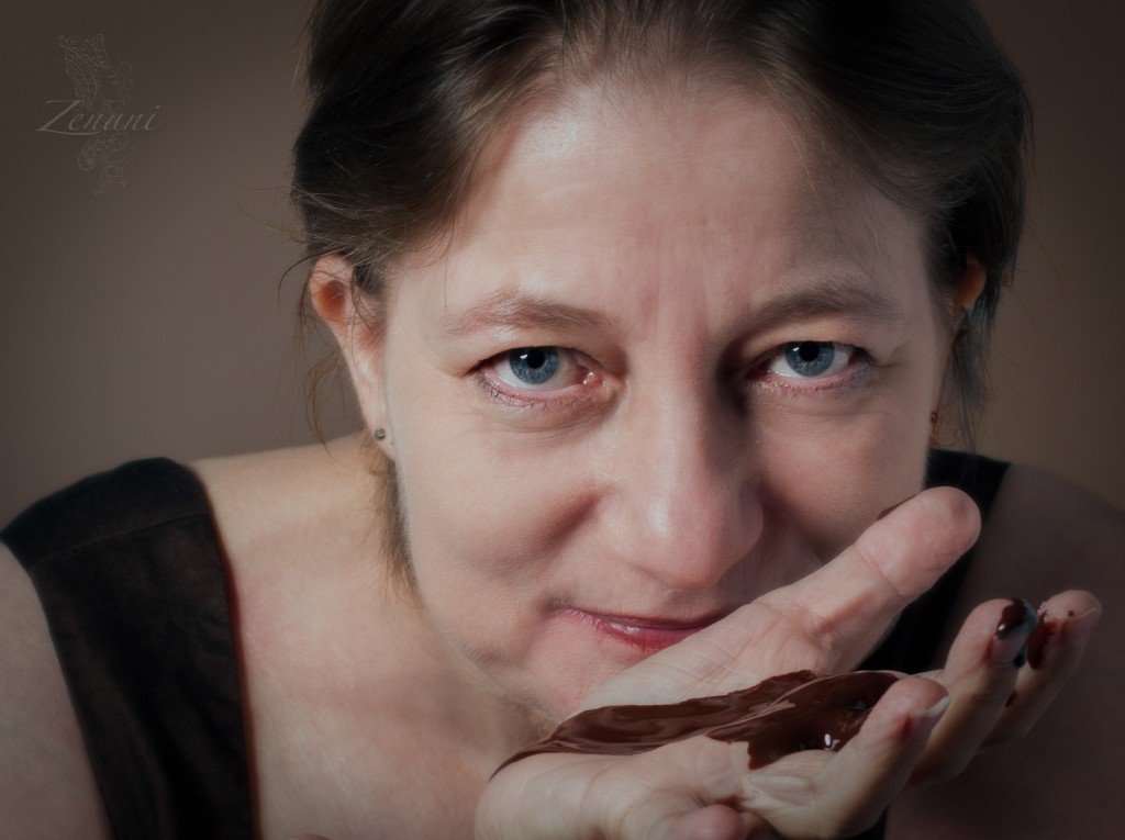 Portræt af kvinde, Chokolade-Hex, Fotograf Susanna Zenani