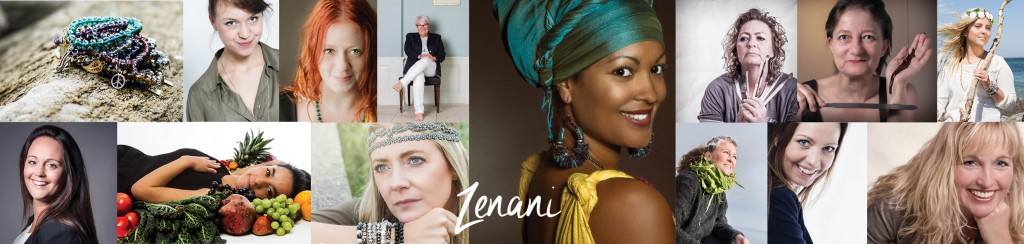 Zenani footer, collage af billeder